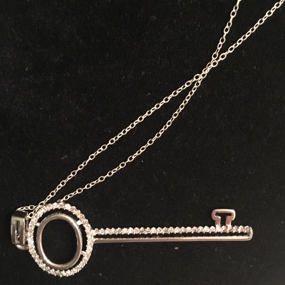 Silver and Diamonds 💎 Necklace - Picture 1 of 8